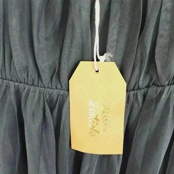 NWT Anthropologie Listicle Womens Off-Shoulder Puff Sleeve Mini Dress L - Picture 3 of 7